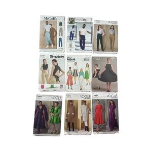 Vogue Pattern LOT OF 9 American Designer & Others